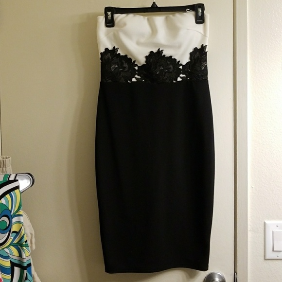 Love Culture Dresses & Skirts - Strapless black and white dress